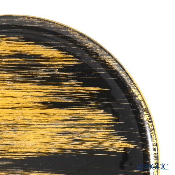 モダンボヘミア ブラック×ゴールド フラットプレート／トレイ 29cm