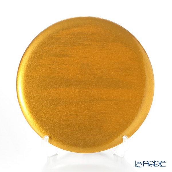 モダンボヘミア ブラック×ゴールド フラットプレート／トレイ 29cm