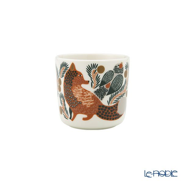 マリメッコ（marimekko） Ketunmarja ケトゥンマルヤ／キツネとベリー コーヒーカップセット（ハンドルなし）ブラウン×ダークグリーン 071335-186／23AW
