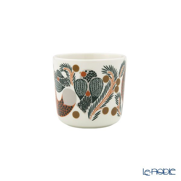 マリメッコ（marimekko） Ketunmarja ケトゥンマルヤ／キツネとベリー コーヒーカップセット（ハンドルなし）ブラウン×ダークグリーン 071335-186／23AW