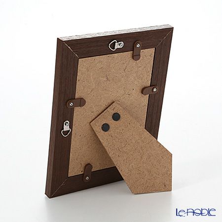 純銀額（Silver999） M5号 木製卓上フレーム茶 フクロウ 縦型 17×13cm 金銀工芸家・伝統工芸士 武比古作