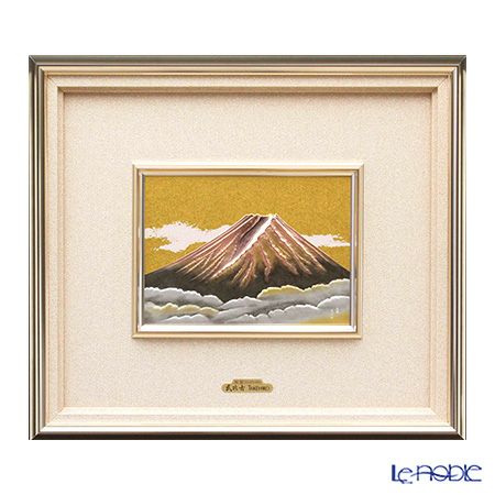 純銀額（Silver999） 7号 赤富士 37×42cm 金銀工芸家・伝統工芸士 武比古作