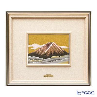 純銀額（Silver999） 7号 赤富士 37×42cm 金銀工芸家・伝統工芸士