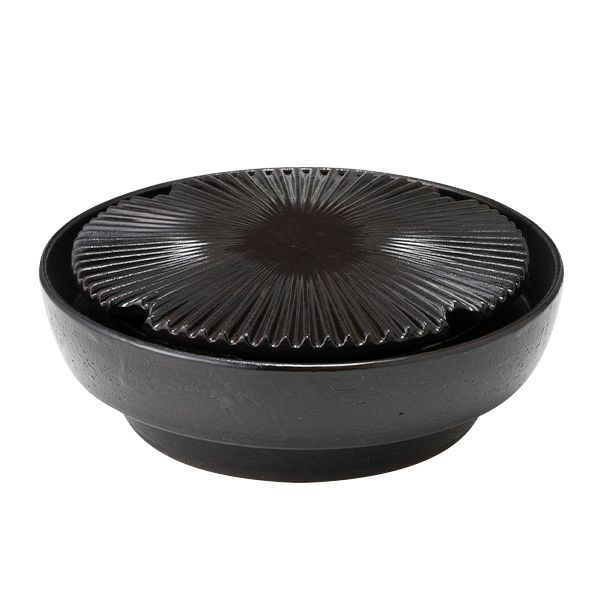 伊賀焼窯元 長谷園 ながたにえん 微煙陶炉／穴あき卓上グリル やきやきさん 小 1～2人用 496-AND-19【直火用】