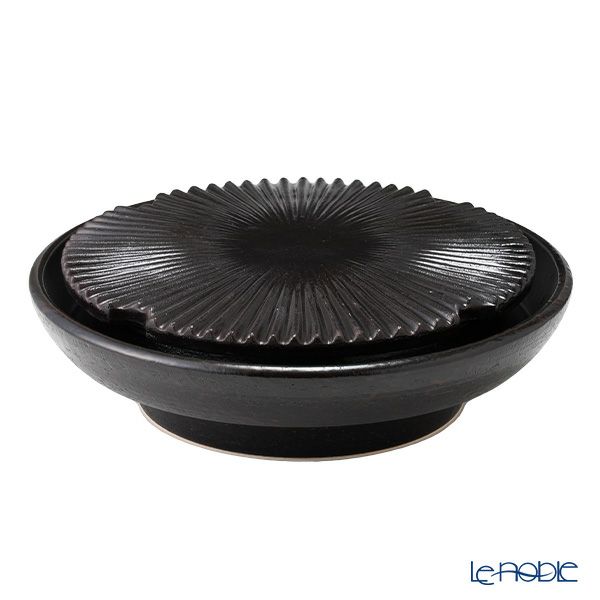 伊賀焼窯元 長谷園 ながたにえん 微煙陶炉／穴あき卓上グリル やきやきさん 大 3～5人用 496-AND-18【直火用】