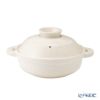 伊賀焼窯元 長谷園 ながたにえん 伊賀土鍋 ヘルシー蒸し鍋「優」白釉 小（2-4人用）496-NNC-22 【IH・直火用】