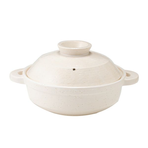 伊賀焼窯元 長谷園 ながたにえん 伊賀土鍋 ヘルシー蒸し鍋「優」白釉 小（2-4人用）496-NNC-22 【IH・直火用】