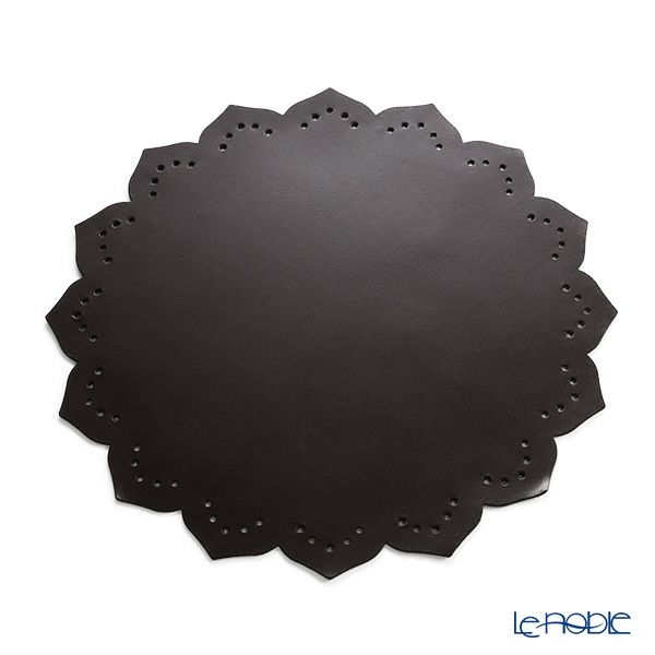 デリア（Deria） プレースマット フラワー PLM60SC4 ブラウン／レザーボード（リサイクルレザー）