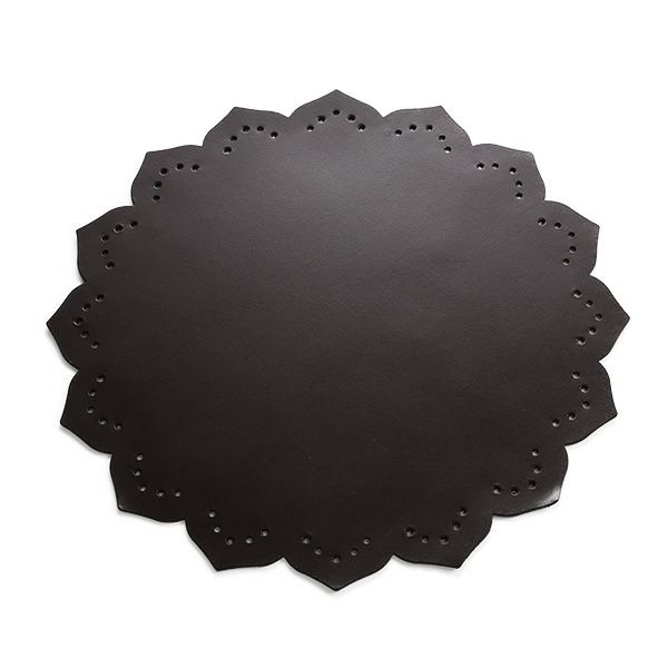 デリア（Deria） プレースマット フラワー PLM60SC4 ブラウン／レザーボード（リサイクルレザー）