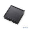 デリア（Deria） コースター スクエア 6枚セット 9×9cm マーブルブラック BRD340.46D 木製ホルダー付