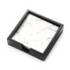 デリア（Deria） コースター スクエア 6枚セット 9×9cm マーブルブラック BRD340.46D 木製ホルダー付