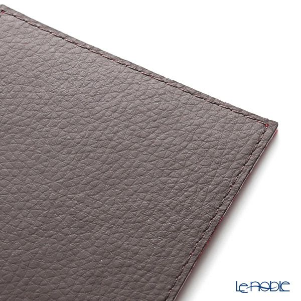 デリア（Deria） コースター スクエア リバーシブル 6枚セット 9×9cm レッド×ブラウン BRD1800 木製ホルダー付