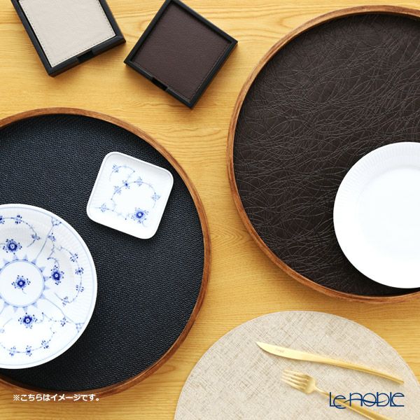 デリア（Deria） コースター スクエア リバーシブル 6枚セット 9×9cm レッド×ブラウン BRD1800 木製ホルダー付