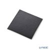 デリア（Deria） コースター スクエア リバーシブル 6枚セット 9×9cm ブラック×ベージュ BRD1800 木製ホルダー付