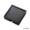 デリア（Deria） コースター スクエア リバーシブル 6枚セット 9×9cm ブラック×ベージュ BRD1800 木製ホルダー付