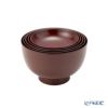 井助 漆器 応量器（応量椀） 入れ子椀 5点セット 朱 木紛加工品／漆塗り NC-544