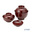井助 漆器 応量器（応量椀） 入れ子椀 5点セット 朱 木紛加工品／漆塗り NC-544