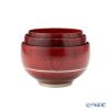 井助 漆器 重なり椀／ボウル 入れ子 3点セット 赤擦り 木製（けやき）／漆塗り NC-FB12-14