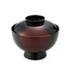 井助 雑煮椀 日月 白檀塗（漆塗り）木粉と樹脂の成型品 13×H11cm MA-611