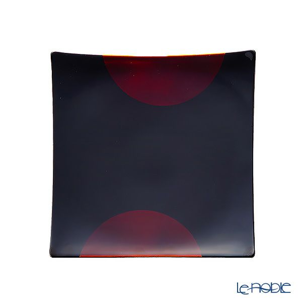 井助 漆器 やよい皿 日月白檀 角皿／中皿 木紛加工品／漆塗り（白檀塗り） 22×22cm MA-613