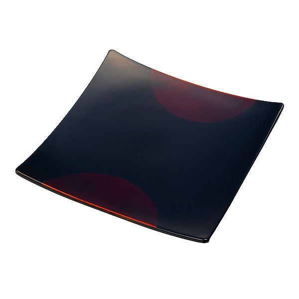 井助 漆器 やよい皿 日月白檀 角皿／中皿 木紛加工品／漆塗り（白檀塗り） 22×22cm MA-613