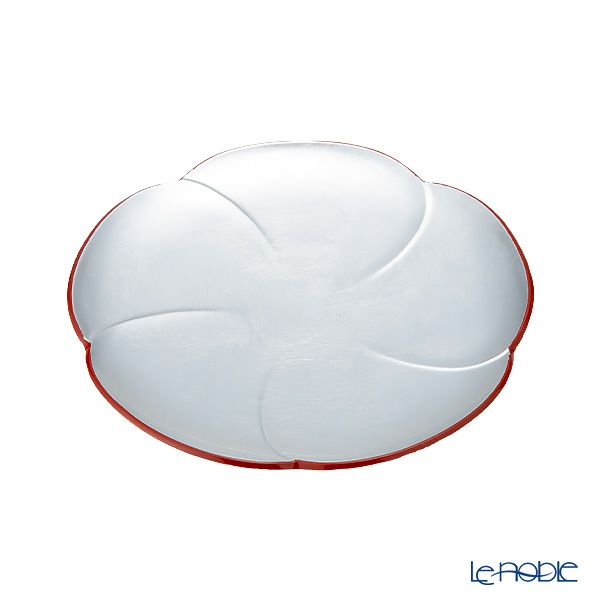 井助 漆器 中皿 福梅 18cm 金箔・銀箔 ペア 木紛加工品／ウレタン塗り NC-430／556