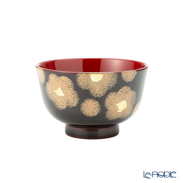 井助 漆器 夫婦椀 ペア 2客セット 紅白華 木製／漆塗り 11×7cm MA-723