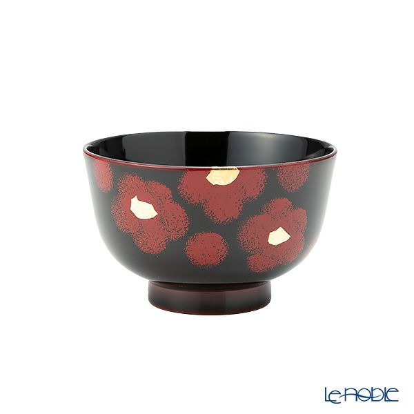 井助 漆器 夫婦椀 ペア 2客セット 紅白華 木製／漆塗り 11×7cm MA-723