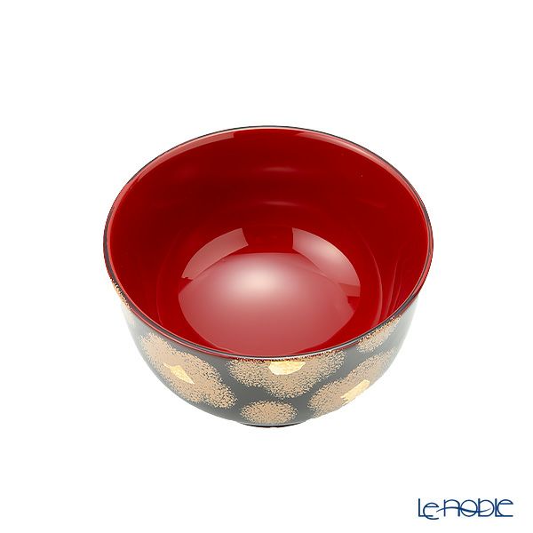 井助 漆器 夫婦椀 ペア 2客セット 紅白華 木製／漆塗り 11×7cm MA-723