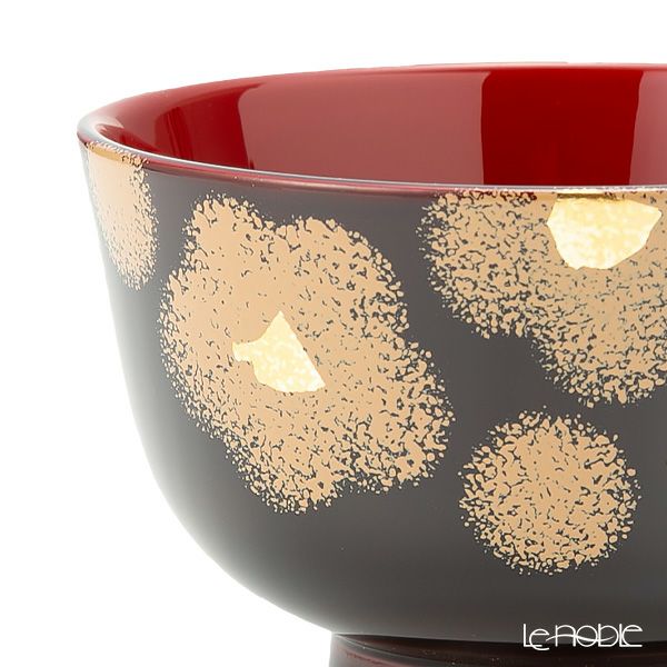 井助 漆器 夫婦椀 ペア 2客セット 紅白華 木製／漆塗り 11×7cm MA-723