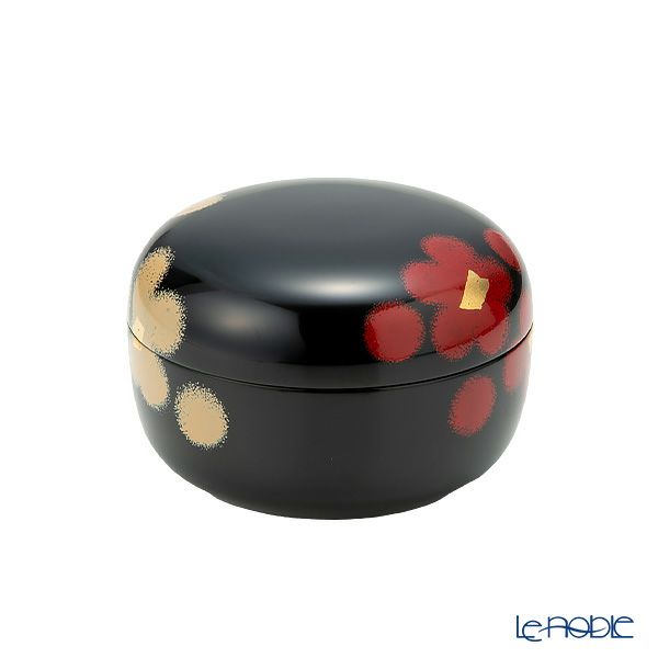 井助 漆器 ボンボニエール／キャンディボックス 紅白華 木紛加工品／漆塗り 12×7cm MA-726