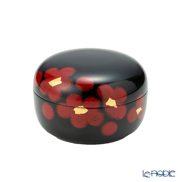 井助 漆器 ボンボニエール／キャンディボックス 紅白華 木紛加工品／漆塗り 12×7cm MA-726