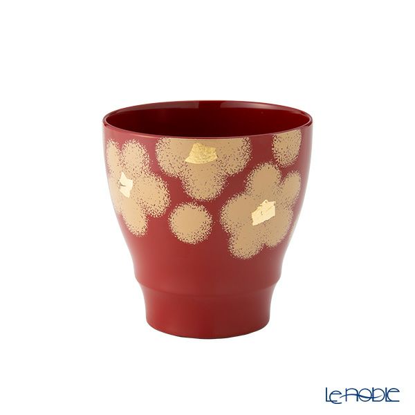 井助 紅白華 ペアカップ 木粉と樹脂の成型品 漆塗り 8.8×H9cm MA-728