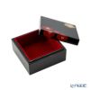 井助 紅白華 角小箱 木粉と樹脂の成型品 漆塗り 小物入／ジュエリーケース 9.2×H5.3cm MA-885