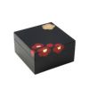 井助 紅白華 角小箱 木粉と樹脂の成型品 漆塗り 小物入／ジュエリーケース 9.2×H5.3cm MA-885