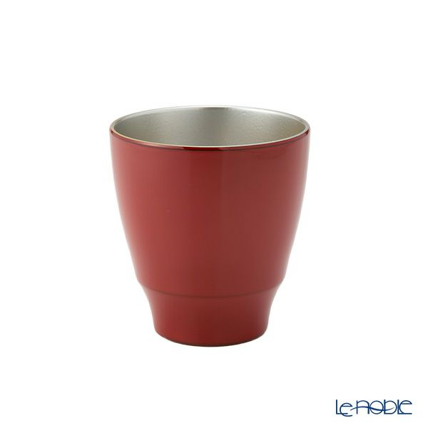 井助 紅白華 ぐい呑み ペア 木粉と樹脂の成型品 漆塗り 7×4cm G11-12901