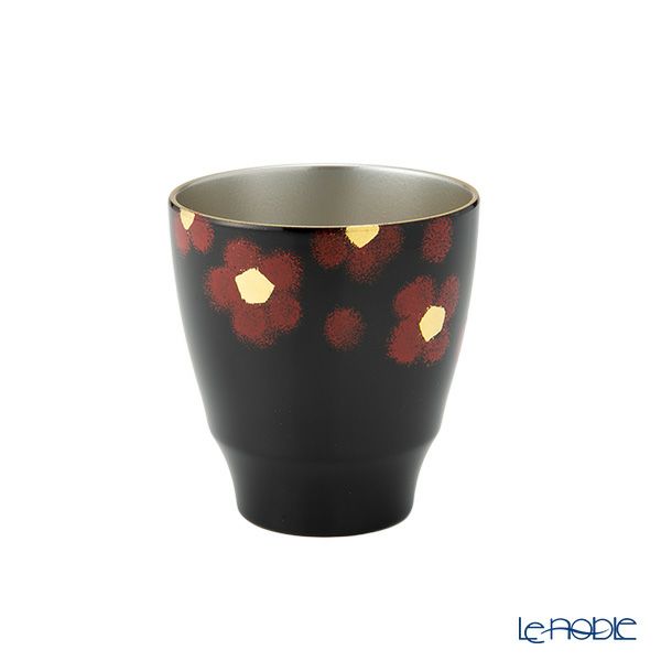 井助 紅白華 ぐい呑み ペア 木粉と樹脂の成型品 漆塗り 7×4cm G11-12901