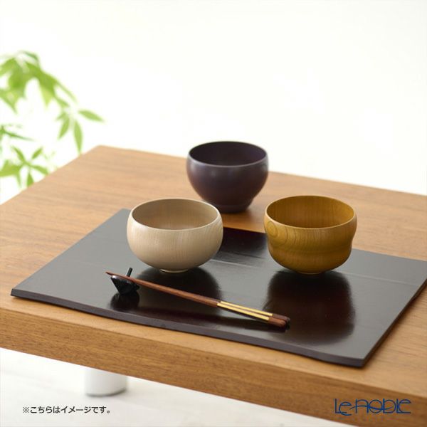 井助 ISUKE うるし椀／汁椀 京野菜きょうのな 加茂なす 紫 漆塗り 木製（けやき）11×H7.5cm NC-1407