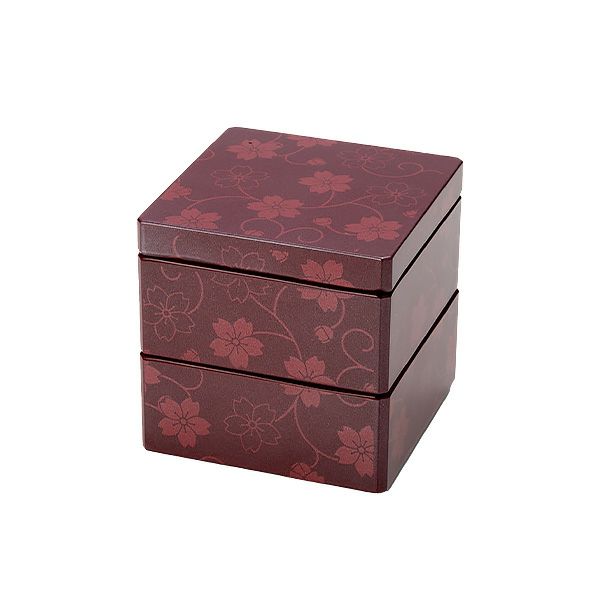 井助 漆器 姫珍味重 桜唐草 朱（パール） 木紛加工品／ウレタン塗り 7.7×H7.7cm NC-FA40-7