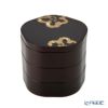 井助 梅型三段重箱 溜内朱 木粉と樹脂の成型品 ウレタン塗り 16×16×H15cm NC-122