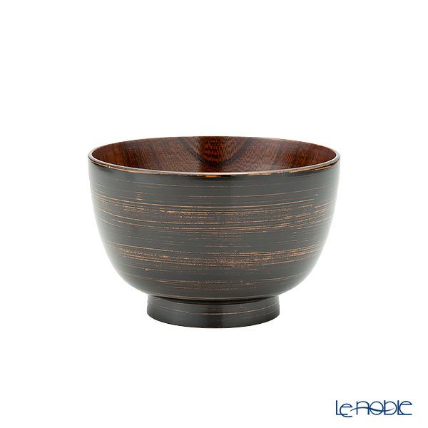 井助 漆器 汁椀 彩八雲 黒 木製（けやき）／漆塗り 11×H7cm NC-FB11-6