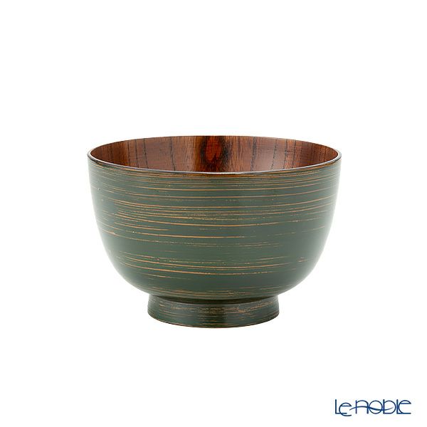 井助 漆器 汁椀 彩八雲 緑 木製（けやき）／漆塗り 11×H7cm NC-FB11-8