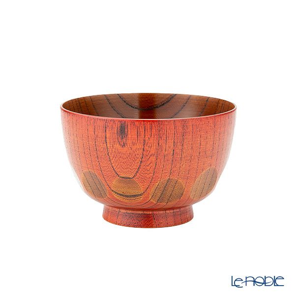 井助 漆器 汁椀 漆切子 朱 木製（けやき）／漆塗り 11.5×H7.5cm NC-561