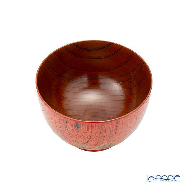 井助 漆器 汁椀 漆切子 朱 木製（けやき）／漆塗り 11.5×H7.5cm NC-561