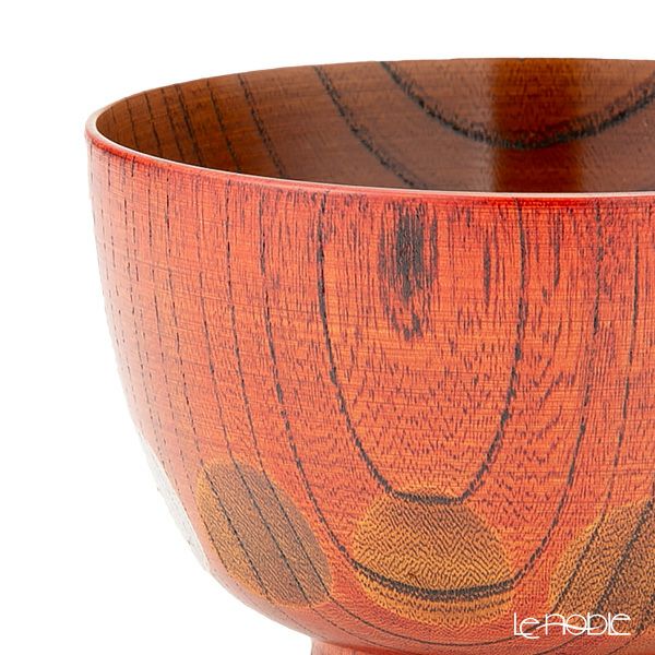 井助 漆器 汁椀 漆切子 朱 木製（けやき）／漆塗り 11.5×H7.5cm NC-561