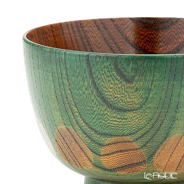 井助 漆器 汁椀 漆切子 緑 木製（けやき）／漆塗り 11.5×H7.5cm NC-561
