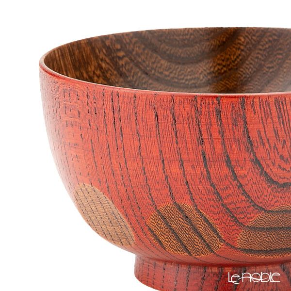 井助 漆器 汁椀 小 （子供用） 漆切子 朱 木製（けやき）／漆塗り 9.5×H6cm NC-568