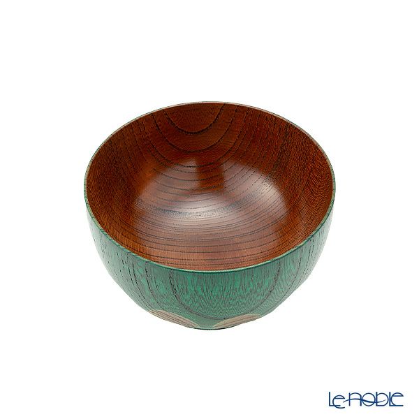 井助 漆器 汁椀 小 （子供用） 漆切子 緑 木製（けやき）／漆塗り 9.5×H6cm NC-568