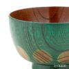 井助 漆器 汁椀 小 （子供用） 漆切子 緑 木製（けやき）／漆塗り 9.5×H6cm NC-568