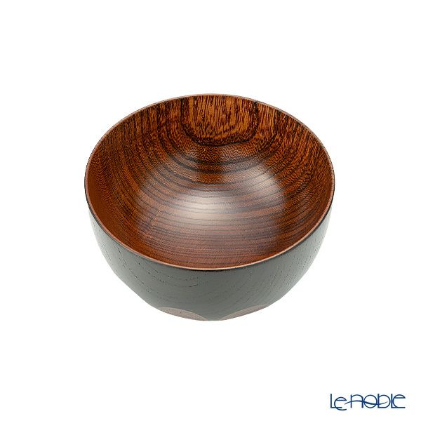 井助 漆器 汁椀 小 （子供用） 漆切子 黒 木製（けやき）／漆塗り 9.5×H6cm NC-568